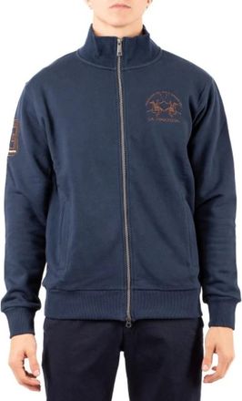 La Martina Full Zip Sweatshirt - Heren - Vesten met rits - Blauw - M - Katoen - Hoodies & sweatvesten