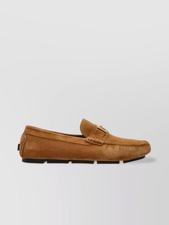 Versace suede penny loafers