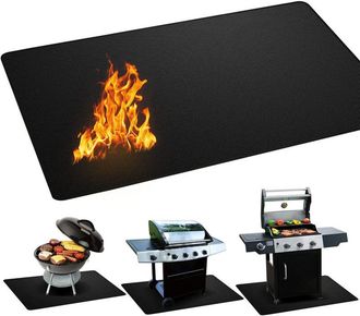 Elle Alfombrilla Protectora De 122x76cm Para Barbacoa Al Aire Libre, Ign&iacute;fuga, Reutilizable, F&aacute;cil De Limpiar, Impermeable, Para Chimenea, C&eacute;sped Y Patio