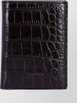 Tom Ford bi-fold wallet crocodile texture