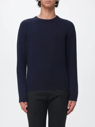 Malo Maglia girocollo in puro cashmere con bordi a costine