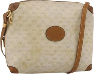 Gucci Pre-owned Cross Body Bags, female, Beige, Size: ONE SIZE Pre-owned Vintage Shoulder Bag