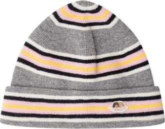 Fiorucci Angels Patch Beanie - Dames - Hoeden - Grijs - ONE Size - Katoen - Accessoires