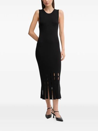 DKNY cut-out sleeveless midi dress - Black