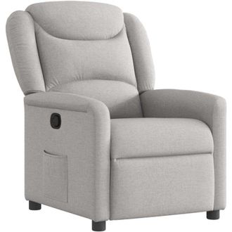 vidaXL Poltrona Reclinabile in Tessuto Grigio Nuvola - Vidaxl
