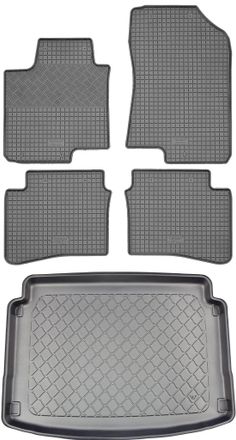 OEM Hyundai Bayon Suv (5 Puertas) Desde Mayo De 2021. Juego De Alfombrillas De Goma Para Coche + Alfombrilla Para Maletero