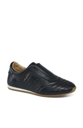 J/Slides Paris Leather Sneaker in Black at Nordstrom, Size 7.5