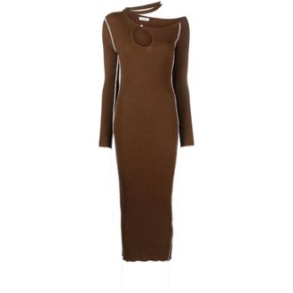 Julfer Midi Kleedjes - Dames - Casual kleedjes - Bruin - XS - Kleedjes