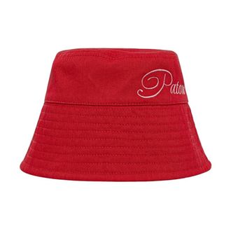 Patou Cappello a secchiello con ricamo logo - - Accessories - Donna - Rosso - L