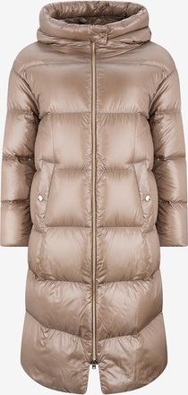 Herno Gesteppte lange Daunenjacke mit Stehkragen