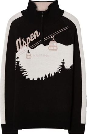 We Norwegians Afterski Sweater Merinopullover für Herren | schwarz
