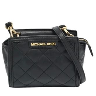 Michael Kors Pre-owned Gewatteerde leren crossbodytas - Dames - Pre-owned - Zwart - Maat: ONE Size Leer