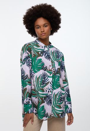 Eterna Klassische Bluse ETERNA OVERSIZE, Damen, Gr. 46, gr&uuml;n, 70% cotton, 30% Lyocell, Blusen Klassische Bluse