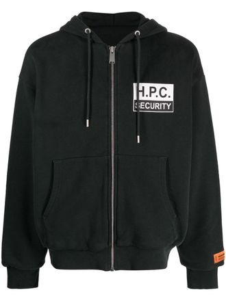 Heron Preston H.P.C Security Tape cotton hoodie - Black