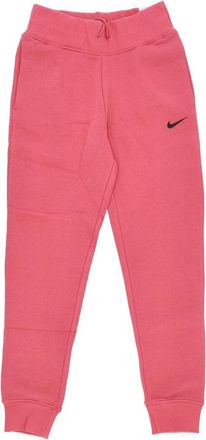 Nike Hoge Taille Fleece Joggers Sportkleding Broek - Dames - Trainingsbroeken - Roze - L - Katoen - Fitness