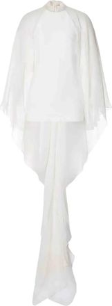Alberta Ferretti draped blouse - women - Fabric - 38 - White