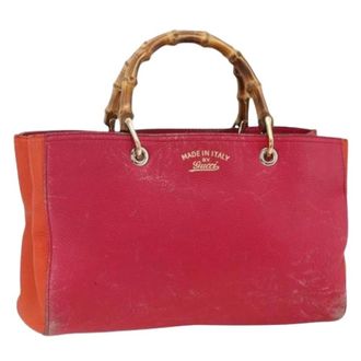 Gucci Pre-owned Vintage Handtas - Dames - Vintage Handtas - Roze - ONE Size - Leer - Vintage