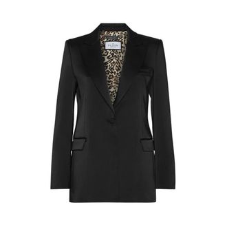 Philipp Plein Blazer de sat&eacute;n con calavera de cristal - Jackets - Mujer - Negro - M