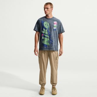 Nike Mens Club Woven Cargo Pants in Brown | HJ1990-297