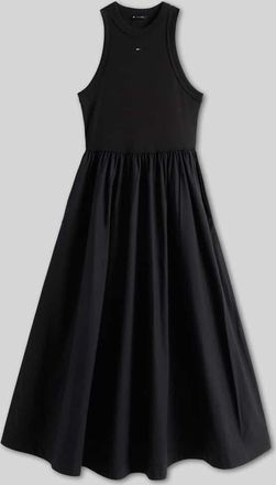 Tommy Jeans Midikleid aus reiner Baumwolle in Black, Gr&ouml;&szlig;e XXS