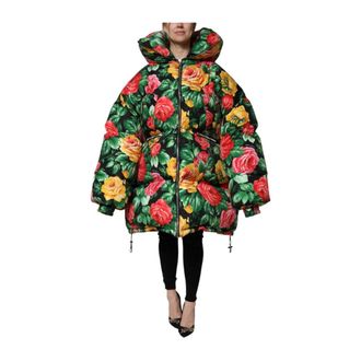 Dolce & Gabbana Chaqueta Acolchada con Capucha Multicolor Floral - Jackets - Mujer - Multicolor - M