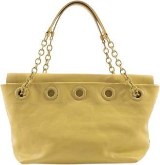 Bottega Veneta Pre-owned Shoulder Bags, female, Yellow, Size: ONE SIZE Pre-owned Vintage Shoulder Bag