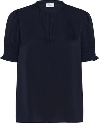 Saint Tropez Nunni SZ Shirt - Dames - Blouses - Blauw - L - Overhemden