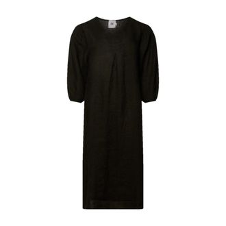 Tiffany & Co. Ella Linnen Jurk Zwart - Dames - Casual kleedjes - Zwart - Xs/S - Linnen - Kleedjes