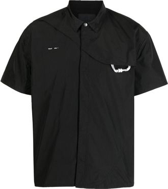 Heliot Emil Carabiner short-sleeve shirt - men - Polyester - 44 - Black