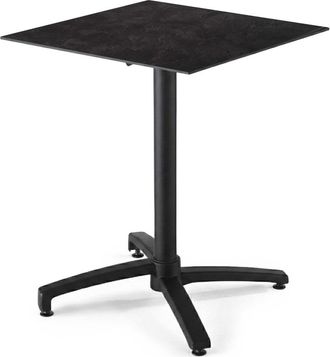 Oviala Mesa de patio abatible de 70 cm en laminado pizarra