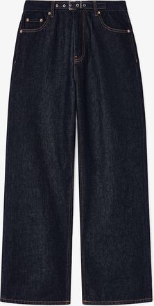 Ganni Navy Izey Jeans in Rinse Denim - Size 24 Organic Cotton