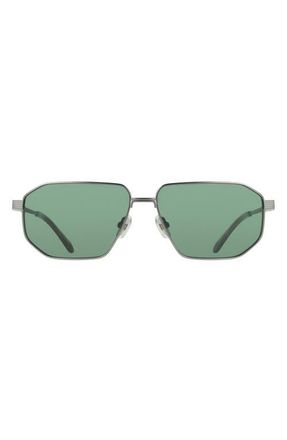 Ferragamo 59mm Aviator Sunglasses in Matte Dark Ruthenium at Nordstrom