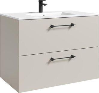 Badplaats Mueble De Ba&ntilde;o Muro 80 Cm - Cashmere - Mueble De Ba&ntilde;o Con Lavabo