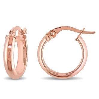 Amour Hoop Earrings In 10K Rose Gold