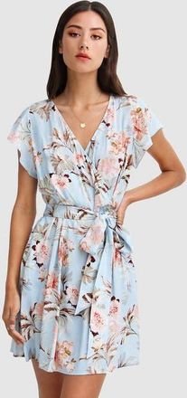 Belle & Bloom Im The Star Wrap Dress in Blue at Nordstrom, Size X-Small Au