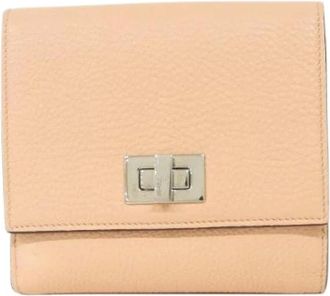 Fendi Pre-owned Wallets, female, Pink, Size: ONE SIZE Pre-owned Peekaboo Calf Wallet