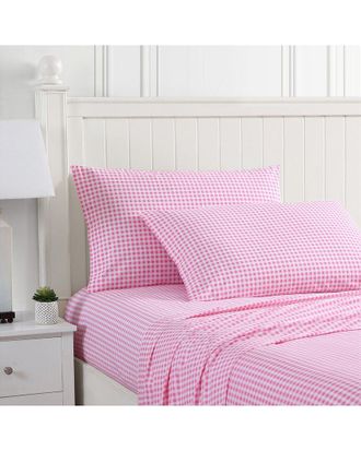 Poppy & Fritz Discontinued Poppy & Fritz Gingham Plaid 100% Cotton Percale Sheet Set