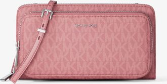 Michael Kors Jet Set Large Signature Logo Continental Crossbody Bag