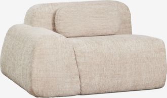 Sklum M&oacute;dulo Esquinero Izquierdo Con Reposabrazos Para Sof&aacute; Modular En Chenilla Envasado Al Vac&iacute;o Merida Sklum
