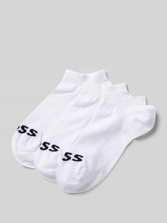 HUGO BOSS Sneaker-Socken mit Label-Detail im 3er-Pack in Weiss, Größe 35-38