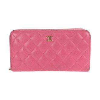 Chanel Pre-owned Long Wallet (bi-fold) - Dames - Vintage Accessoires - Roze - ONE Size - Vintage