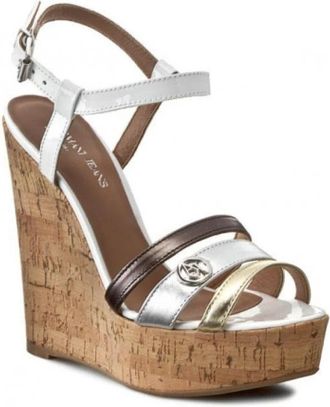 Emporio Armani Wedge Heels - Dames - Sleehakken - Veelkleurig - 40 EU - Leer - Schoenen