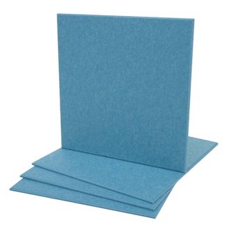 Hhg [nunca Usado] Lote De 4 Paneles Ac&uacute;sticos De Pared Hhg-572, Paneles Ac&uacute;sticos De Pared, Fonoabsorbentes 1m&sup2; Superficie 50x50cm, Azul