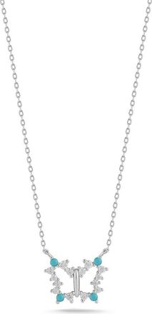 Sphera Milano Sterling Silver CZ Butterfly Pendant Necklace at Nordstrom Rack