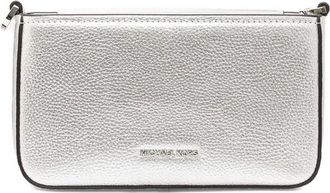 Michael Michael Kors Bryant leren crossbodytas met textuur - Zilver