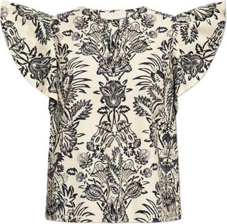 Ulla Johnson Severine Top - Dames - Blouses - Beige - 3XS - Katoen - Overhemden