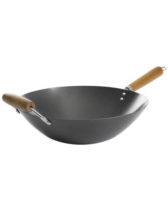 Kenmore Hammond 14In Flat Bottom Carbon Steel Wok