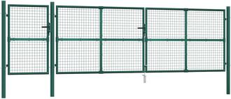 vidaXL Vidaxl - Puerta De Malla De Jard&iacute;n Acero Galvanizado Verde 500x175 Cm