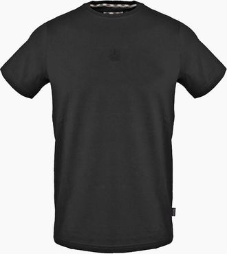 Aquascutum Mens Regular Fit Crew Neck Short Sleeve T-Shirt - Black - Size: 2X large