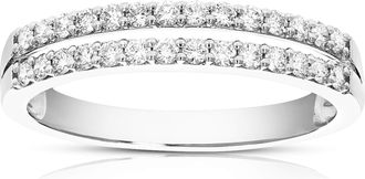 Vir Jewels 1/2 cttw Lab Grown Diamond Wedding Band in Sterling Silver For Women